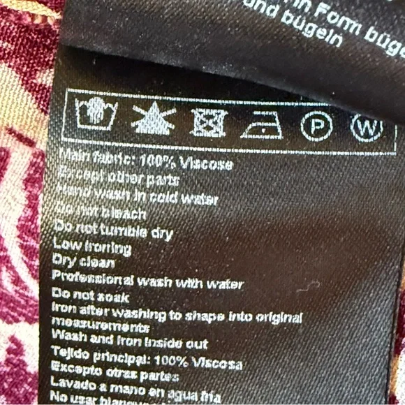 BA+SH Lenny midi-skirt asymmetrical abstract floral print MEDIUM  NWT - Picture 13 of 14